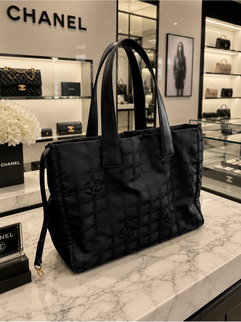 CHANEL Travel Line Logo Tote - Picture 9 of 14